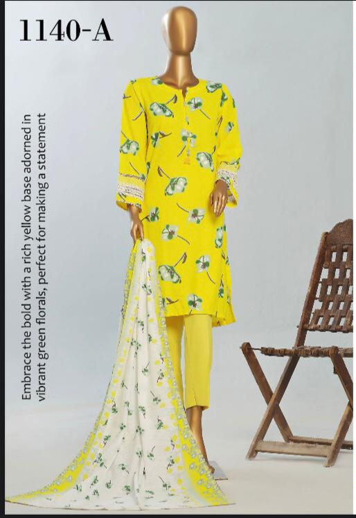 Amna Khadija 3 Piece Linen Unstitched Suit – Premium Collection