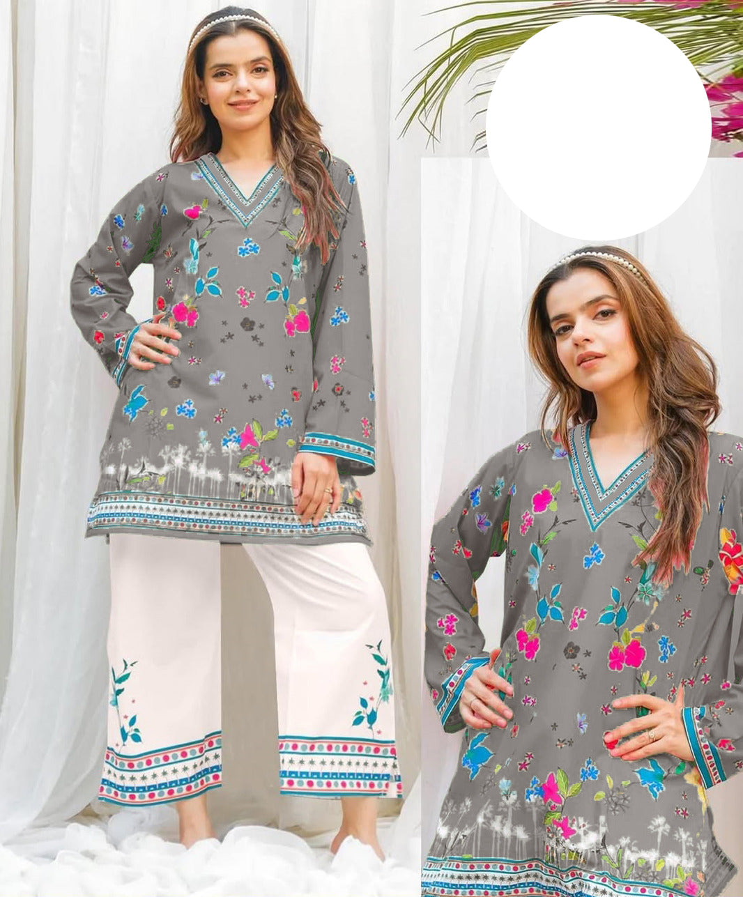 stitched 2pc swiss lawn suit Pakistan