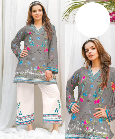 stitched 2pc swiss lawn suit Pakistan