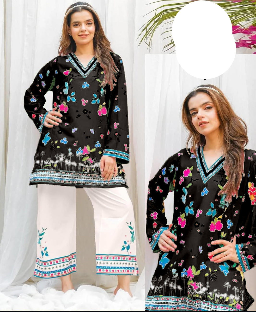 stitched 2pc swiss lawn suit Pakistan