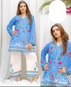 front & back printed swiss lawn cord set