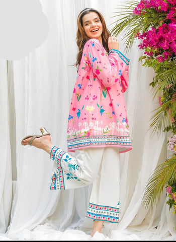 digital printed swiss lawn 2pc cord set