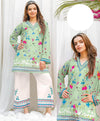 front & back printed swiss lawn cord set