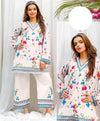 front & back printed swiss lawn cord set