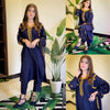 pocket style stitched linen suit