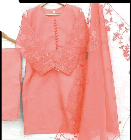 festive embroidered stitched suit Pakistan
