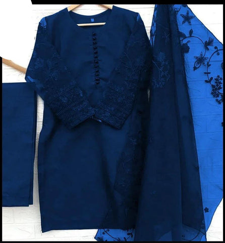 festive embroidered stitched suit Pakistan