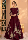 Heavy Embroidered Shamoz Silk Maxi Dress – Stitched