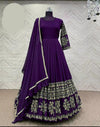 Mini Star Heavy Embroidered Shamose Silk Maxi 3PC Stitched Suit with Lace Dupatta