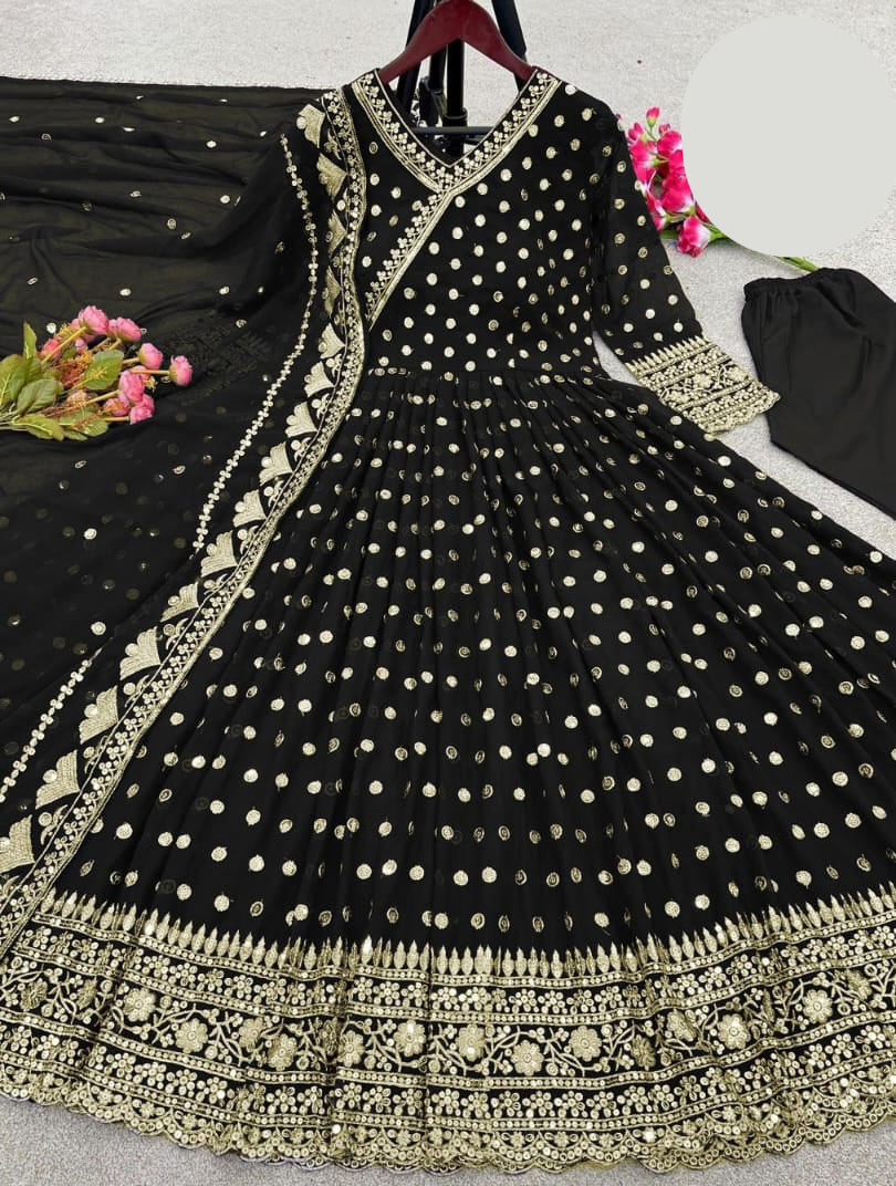 3pc stitched maxi suit with dupatta