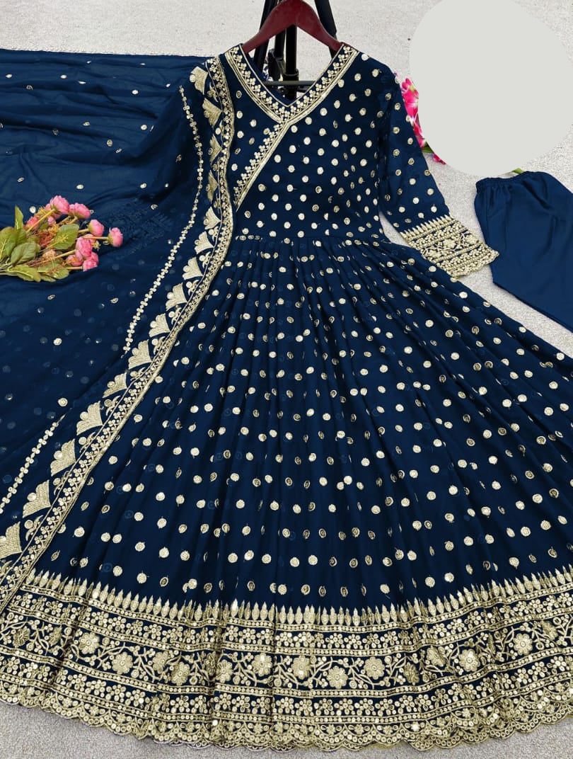 embroidered chiffon maxi dress Pakistan