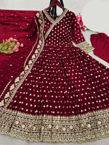 embroidered chiffon maxi dress Pakistan