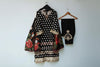 Polka Printed Swiss Lawn 3PC Stitched Suit with Embroidered Patches & Monar Lawn Dupatta