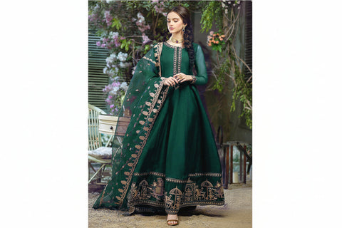 shahi embroidered chiffon maxi stitched suit