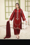sequence embroidered stitched suit for women