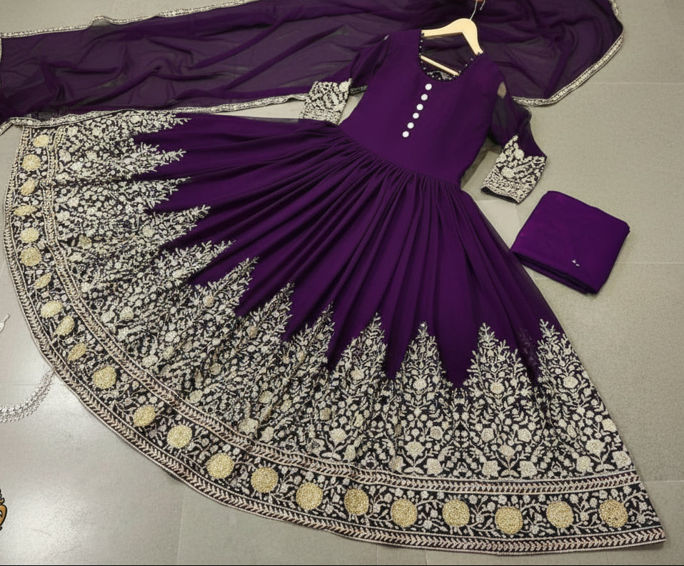 Maxi Border Heavy Embroidery 3PC Set with Four Side Embroidered Dupatta