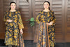 Front & Back Allover Digital Printed Handwork 3PC Cord Set with Flapper