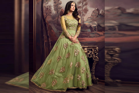 Heavy Front Embroidered Organza Maxi 2PC Stitched Suit with Trouser