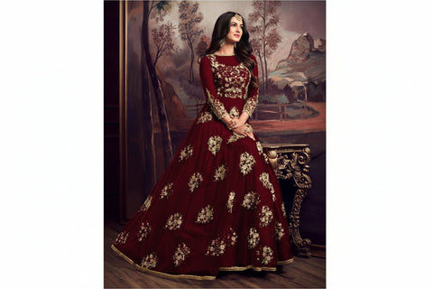 Heavy Front Embroidered Organza Maxi 2PC Stitched Suit with Trouser