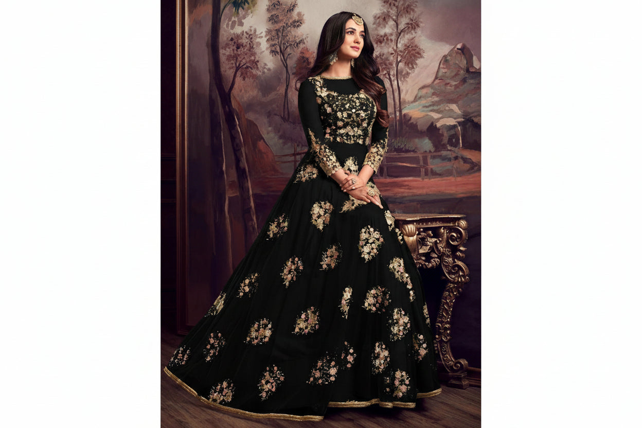 Heavy Front Embroidered Organza Maxi 2PC Stitched Suit with Trouser