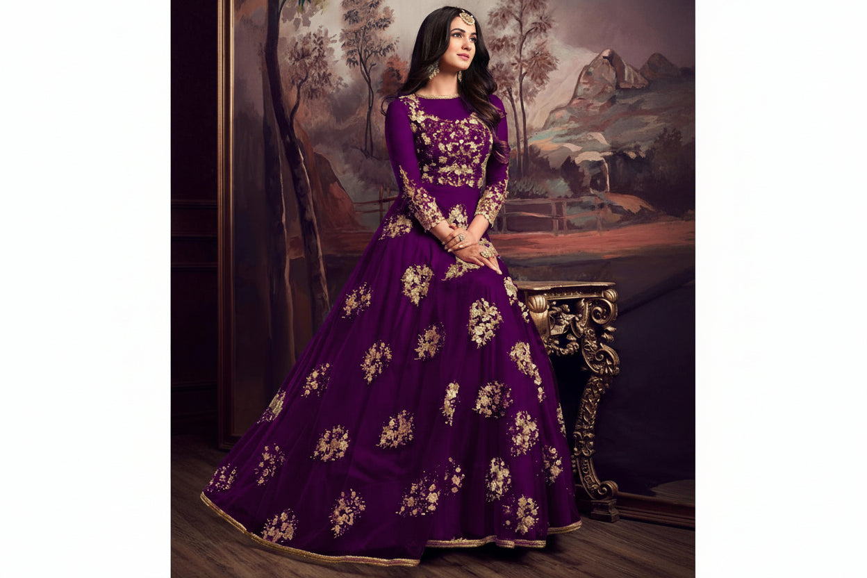 Heavy Front Embroidered Organza Maxi 2PC Stitched Suit with Trouser