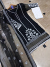 White Embroidered Organza 3PC Stitched Suit with Lace Work & Embroidered Dupatta