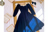 Winter Collection Velvet Button Frock – Elegant Stitched Maxi