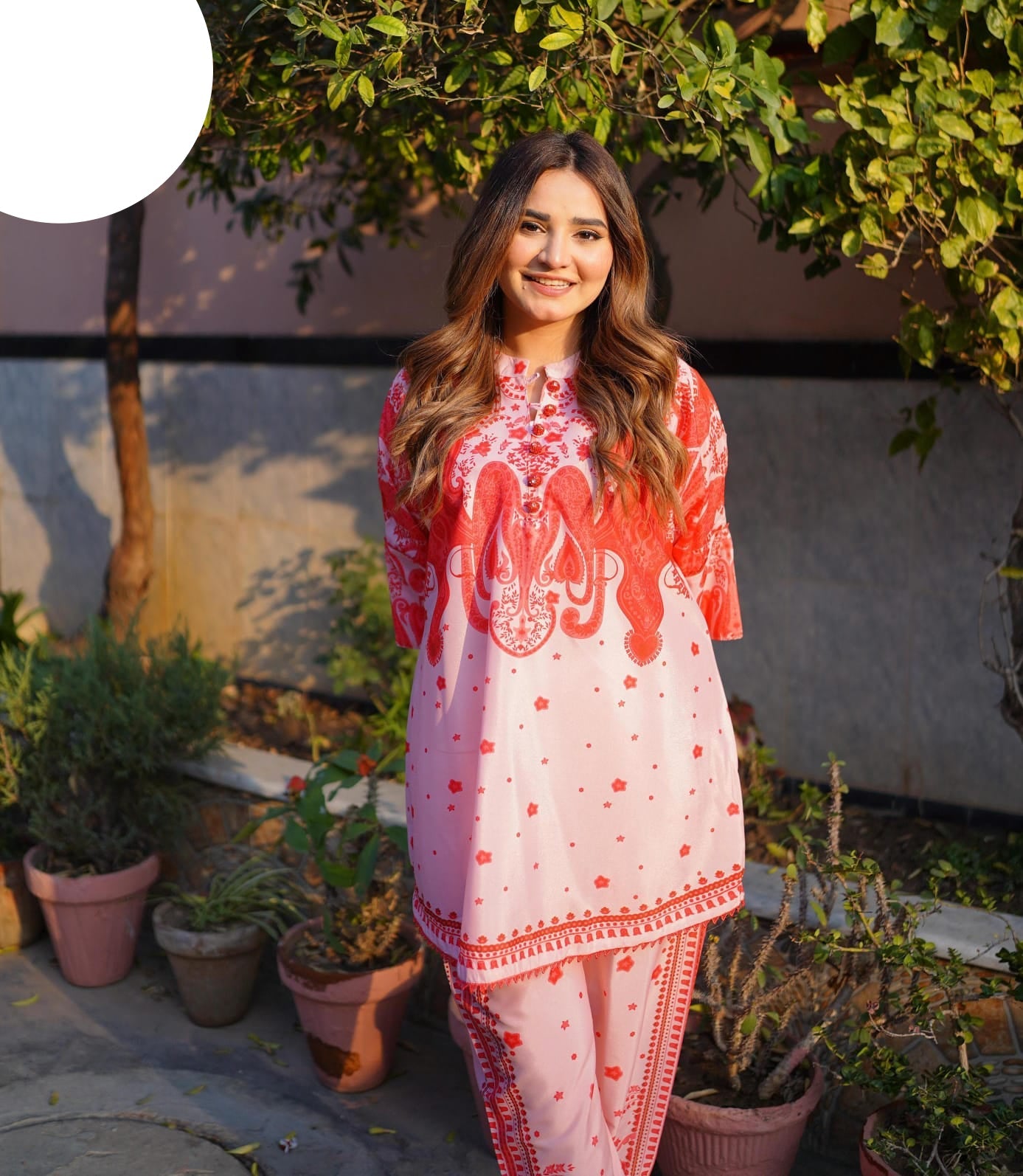 Medium & Large Printed Silk Crepe 2 Piece – Stitched Ladies Dress