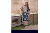 Women multi patched embroidered long shirt suit with printed flapper and digital dupatta 3 piece stitched dress