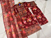 Women multi patched embroidered long shirt suit with printed flapper and digital dupatta 3 piece stitched dress