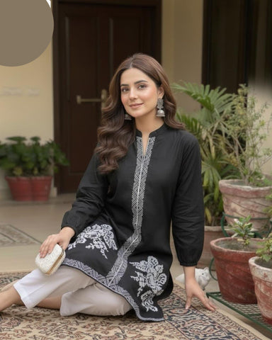 Medium & Large Cotton 2 Piece – New Embroidery Stitched Ladies Eid Suit
