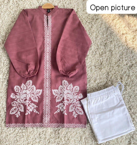 Medium & Large Cotton 2 Piece – New Embroidery Stitched Ladies Eid Suit