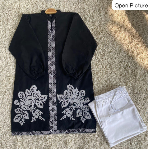 Medium & Large Cotton 2 Piece – New Embroidery Stitched Ladies Eid Suit