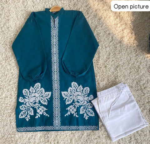 Medium & Large Cotton 2 Piece – New Embroidery Stitched Ladies Eid Suit