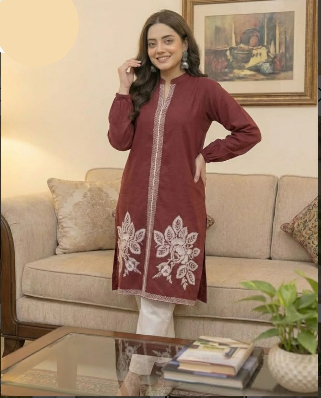 Medium & Large Cotton 2 Piece – New Embroidery Stitched Ladies Eid Suit