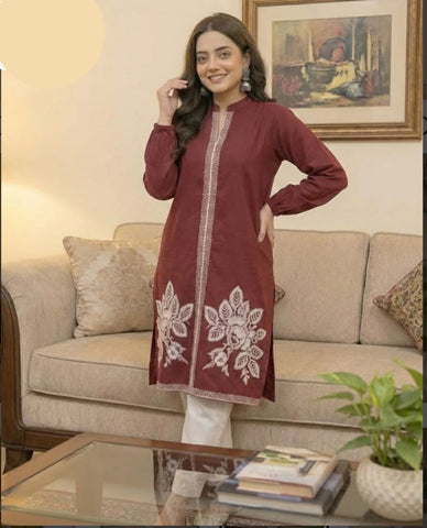 Medium & Large Cotton 2 Piece – New Embroidery Stitched Ladies Eid Suit