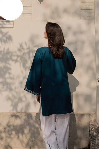 Medium & Large Azure Blossom Cotton 2 Piece – Stitched Ladies Eid 2K26 Suit