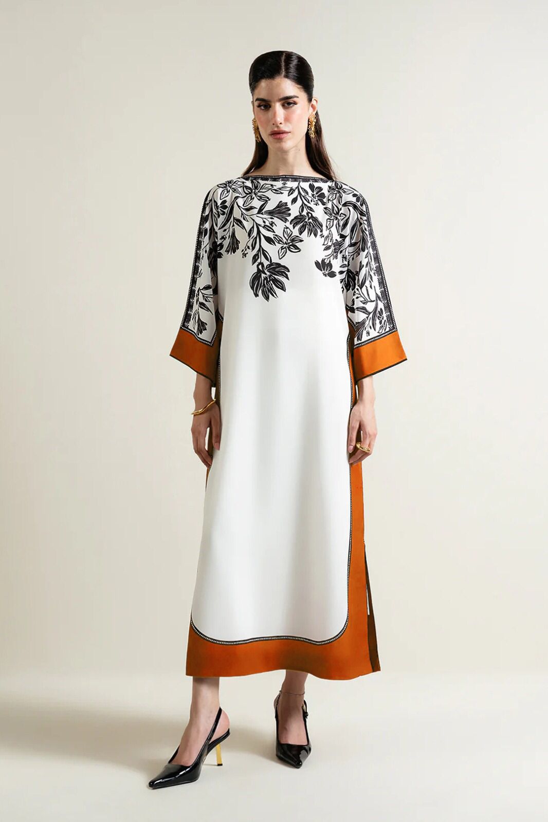 Large Co-Ord 2 Piece Suit – Long Baggy Digital Printed Shirt with Bell Bottom Trouser