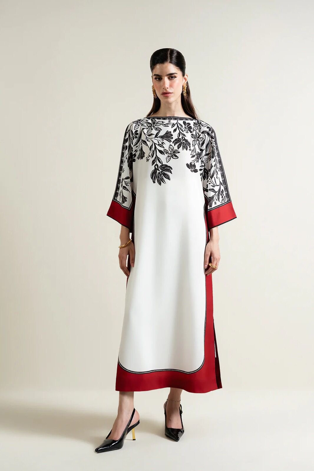Large Co-Ord 2 Piece Suit – Long Baggy Digital Printed Shirt with Bell Bottom Trouser