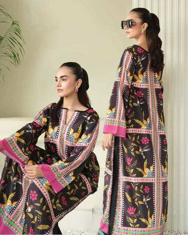 Large Co-Ord 2 Piece Suit – Long Digital Printed Shirt with Bell Bottom Trouser