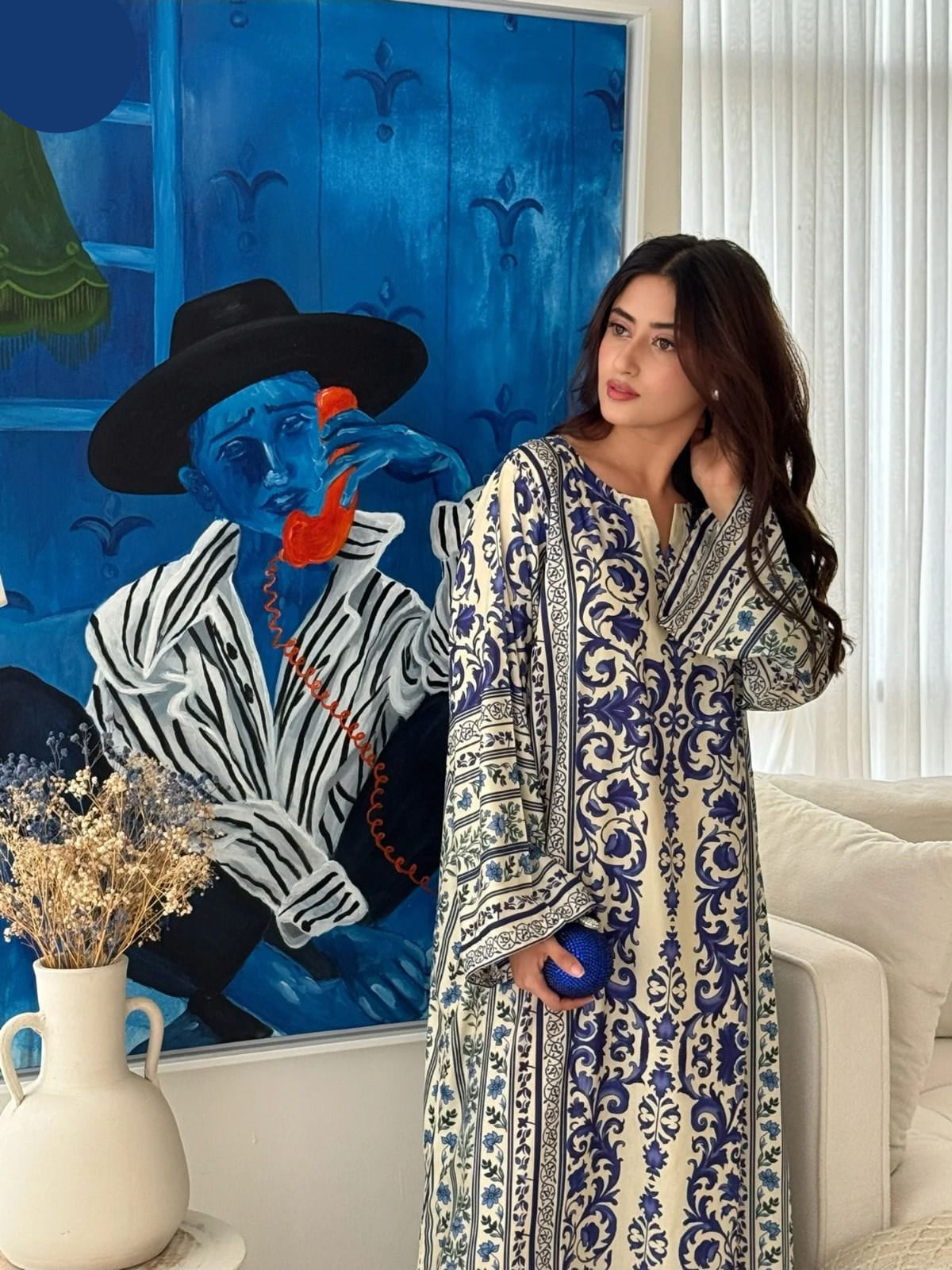 Long Printed Silk Crepe 2 Piece – Stitched Ladies Suit