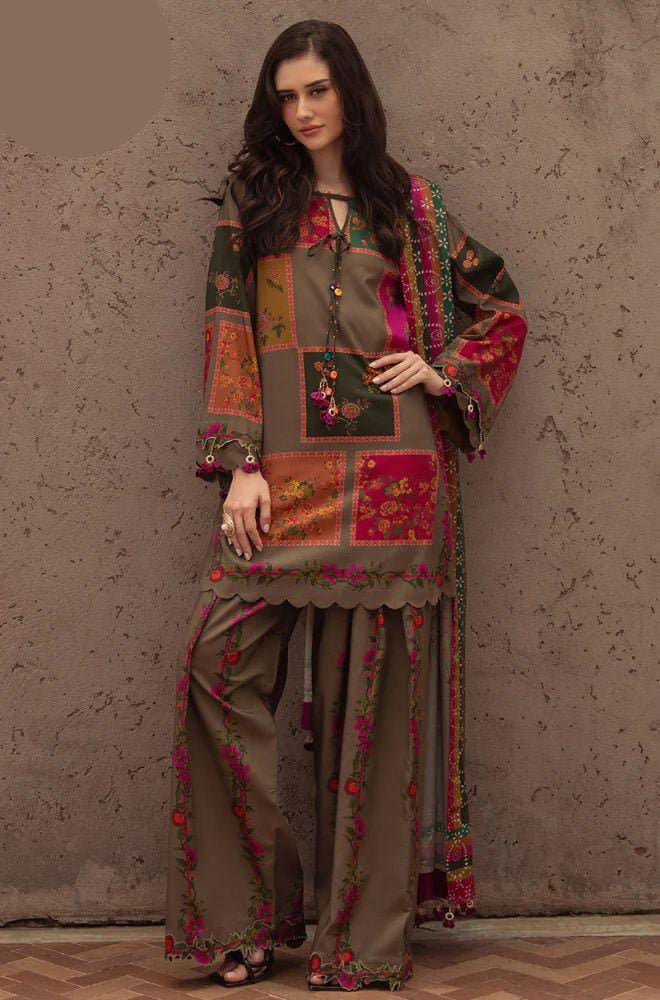 Large Swiss Lawn 2 Piece Stitched Ladies Suit – Shirt with Flyper