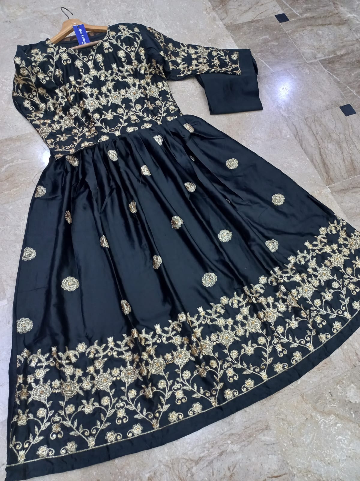 Medium Silk Embroidered Long Maxi 2Pcs with Handwork – Formal Ladies Stitched Dress