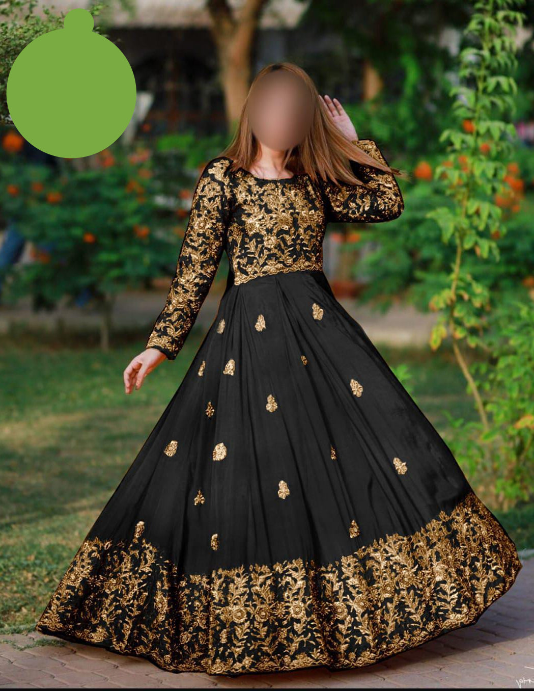 Medium Silk Embroidered Long Maxi 2Pcs with Handwork – Formal Ladies Stitched Dress