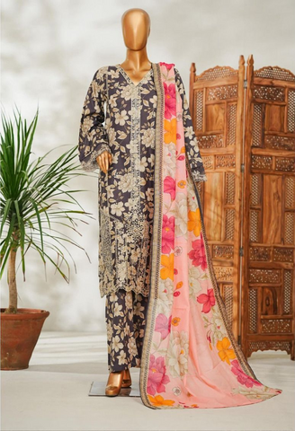 Designer Embroidered Lawn 3 Piece Suit for Women – Elegant Seasonal Wear
