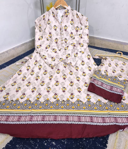 Standard Polo Cotton 2 Piece – Stitched Frock with Trouser
