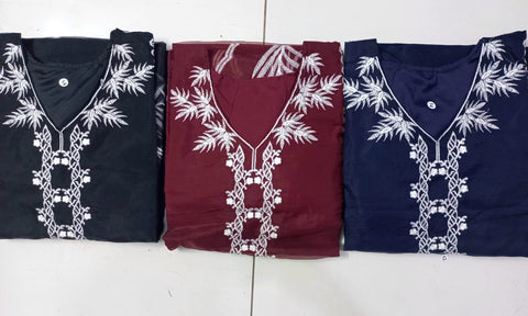 Medium Organza Neck, Sleeves & Daman Embroidered 3 Piece – Stitched Suit with Dupatta