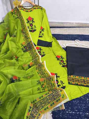 Standard Long Baggy Digital Printed Co-Ord 3 Piece – Swiss Lawn