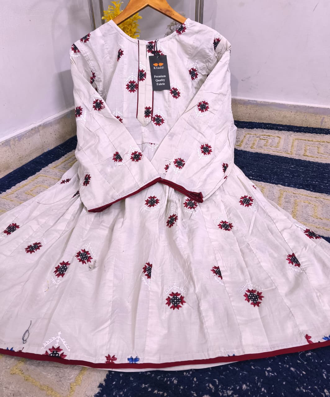 Standard Original Khadi Digital Printed Fully Embroidered Frock – Lawn Cotton