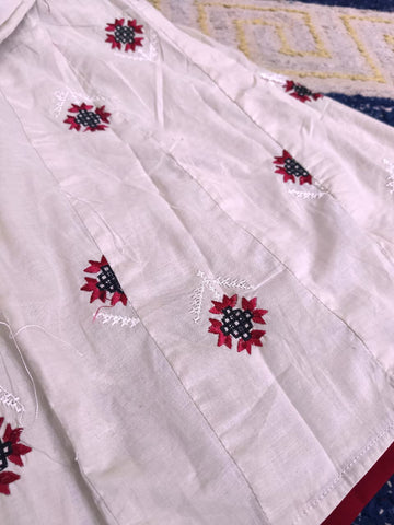 Standard Original Khadi Digital Printed Fully Embroidered Frock – Lawn Cotton